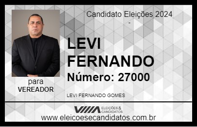 Candidato LEVI FERNANDO 2024 - ARAÇATUBA - Eleições