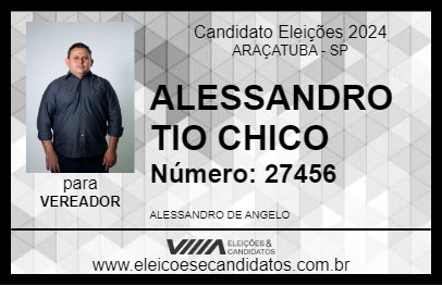 Candidato ALESSANDRO TIO CHICO 2024 - ARAÇATUBA - Eleições