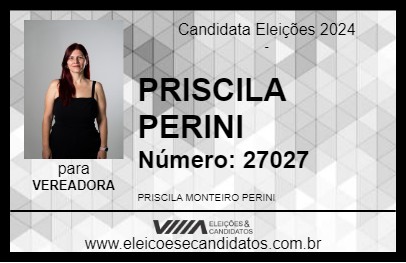 Candidato PRISCILA PERINI 2024 - ARAÇATUBA - Eleições