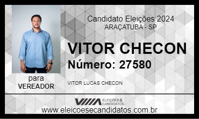 Candidato VITOR CHECON 2024 - ARAÇATUBA - Eleições