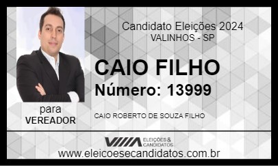 Candidato CAIO FILHO 2024 - VALINHOS - Eleições