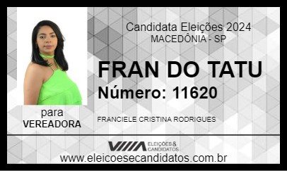 Candidato FRAN DO TATU 2024 - MACEDÔNIA - Eleições