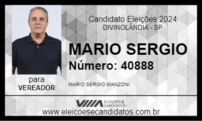 Candidato MARIO SERGIO 2024 - DIVINOLÂNDIA - Eleições