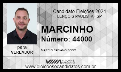 Candidato MARCINHO 2024 - LENÇÓIS PAULISTA - Eleições