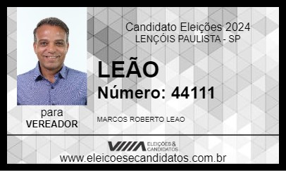 Candidato LEÃO 2024 - LENÇÓIS PAULISTA - Eleições