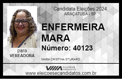 Candidato ENFERMEIRA MARA 2024 - ARAÇATUBA - Eleições