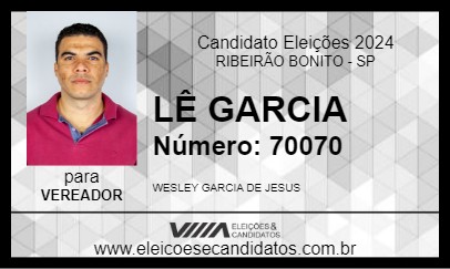 Candidato LÊ GARCIA 2024 - RIBEIRÃO BONITO - Eleições