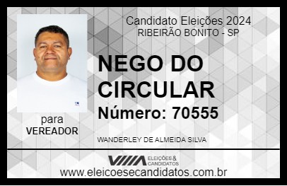 Candidato NEGO DO CIRCULAR 2024 - RIBEIRÃO BONITO - Eleições