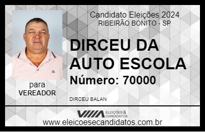 Candidato DIRCEU DA AUTO ESCOLA 2024 - RIBEIRÃO BONITO - Eleições