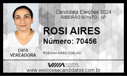 Candidato ROSI AIRES 2024 - RIBEIRÃO BONITO - Eleições