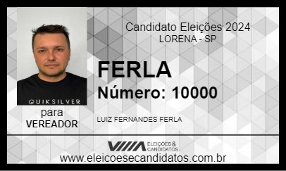 Candidato FERLA 2024 - LORENA - Eleições