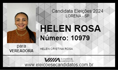 Candidato HELEN ROSA 2024 - LORENA - Eleições