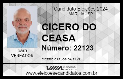 Candidato CICERO DO CEASA 2024 - MARÍLIA - Eleições