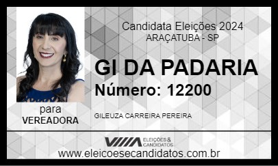 Candidato GI DA PADARIA 2024 - ARAÇATUBA - Eleições