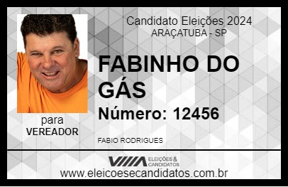 Candidato FABINHO DO GÁS 2024 - ARAÇATUBA - Eleições