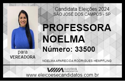 Candidato PROFESSORA NOELMA 2024 - SÃO JOSÉ DOS CAMPOS - Eleições