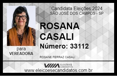 Candidato ROSANA CASALI 2024 - SÃO JOSÉ DOS CAMPOS - Eleições