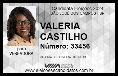 Candidato VALERIA CASTILHO 2024 - SÃO JOSÉ DOS CAMPOS - Eleições