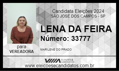 Candidato LENA DA FEIRA 2024 - SÃO JOSÉ DOS CAMPOS - Eleições