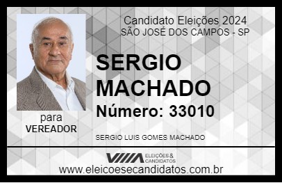 Candidato SERGIO MACHADO 2024 - SÃO JOSÉ DOS CAMPOS - Eleições