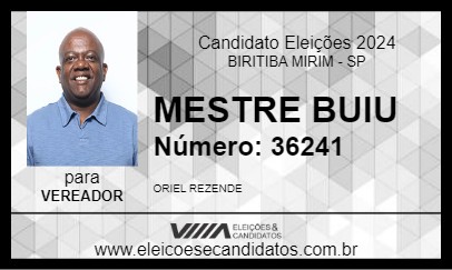 Candidato MESTRE BUIU 2024 - BIRITIBA MIRIM - Eleições