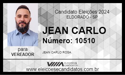 Candidato JEAN CARLO 2024 - ELDORADO - Eleições