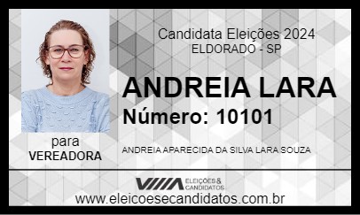 Candidato ANDREIA LARA 2024 - ELDORADO - Eleições