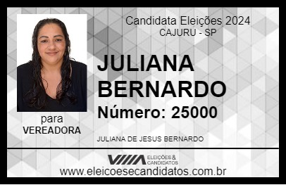 Candidato JULIANA BERNARDO 2024 - CAJURU - Eleições