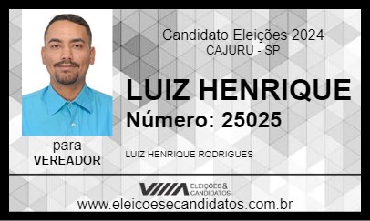 Candidato LUIZ HENRIQUE 2024 - CAJURU - Eleições