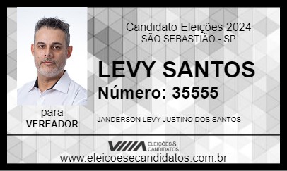 Candidato LEVY SANTOS 2024 - SÃO SEBASTIÃO - Eleições