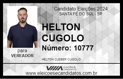 Candidato HELTINHO CUGOLO 2024 - SANTA FÉ DO SUL - Eleições