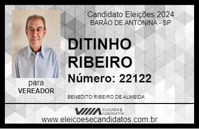 Candidato DITINHO RIBEIRO 2024 - BARÃO DE ANTONINA - Eleições