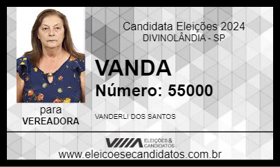 Candidato VANDA 2024 - DIVINOLÂNDIA - Eleições