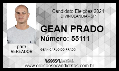 Candidato GEAN PRADO 2024 - DIVINOLÂNDIA - Eleições