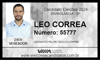 Candidato LEO CORREA 2024 - DIVINOLÂNDIA - Eleições