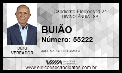 Candidato BUIÃO 2024 - DIVINOLÂNDIA - Eleições