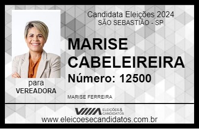 Candidato MARISE CABELEIREIRA 2024 - SÃO SEBASTIÃO - Eleições