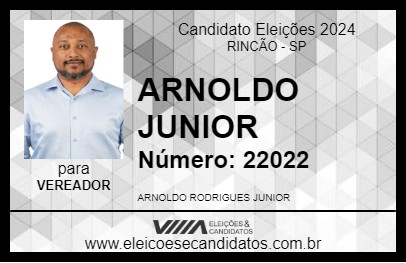 Candidato ARNOLDO JUNIOR 2024 - RINCÃO - Eleições