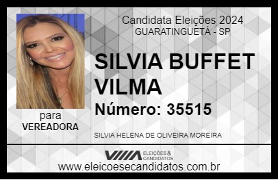 Candidato SILVIA BUFFET VILMA 2024 - GUARATINGUETÁ - Eleições