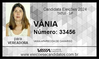 Candidato VÂNIA 2024 - TATUÍ - Eleições