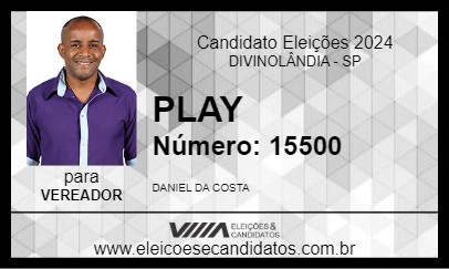 Candidato PLAY 2024 - DIVINOLÂNDIA - Eleições