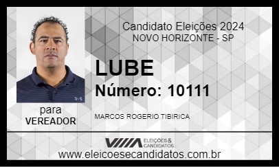 Candidato LUBI 2024 - NOVO HORIZONTE - Eleições