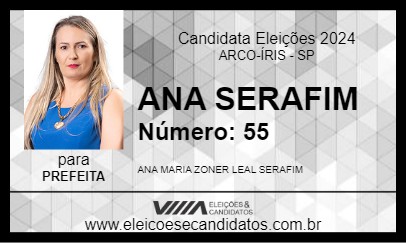 Candidato ANA SERAFIM 2024 - ARCO-ÍRIS - Eleições