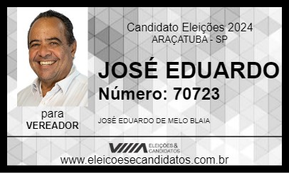 Candidato JOSÉ EDUARDO 2024 - ARAÇATUBA - Eleições