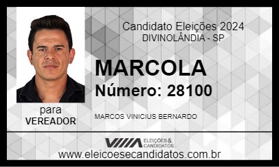 Candidato MARCOLA 2024 - DIVINOLÂNDIA - Eleições