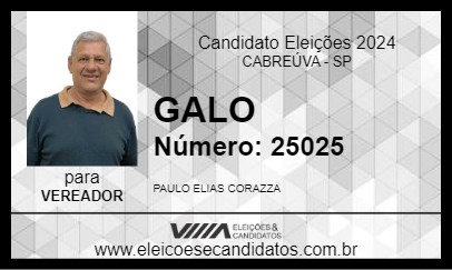 Candidato GALO 2024 - CABREÚVA - Eleições