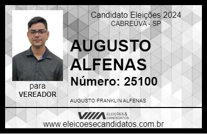 Candidato AUGUSTO ALFENAS 2024 - CABREÚVA - Eleições