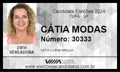 Candidato CÁTIA MODAS 2024 - TUPÃ - Eleições