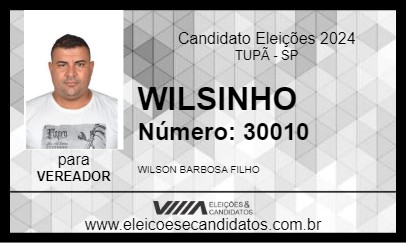 Candidato WILSINHO 2024 - TUPÃ - Eleições