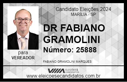 Candidato DR FABIANO GRAMOLINI 2024 - MARÍLIA - Eleições